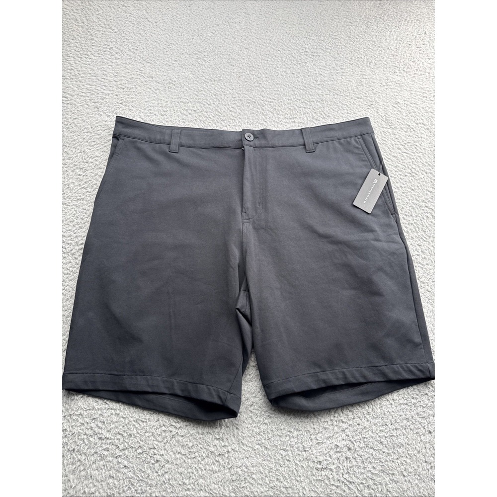 Travis Mathew Golf Shorts Mens 40 Black Solid Stretch Knit Performance A42375